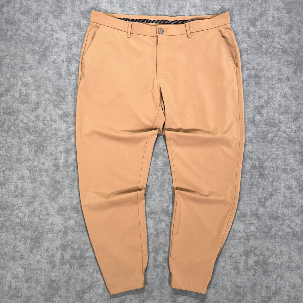 Primo Golf Jogger Pants Mens 40 Regular Khaki Performance Stretch Zip Ankle